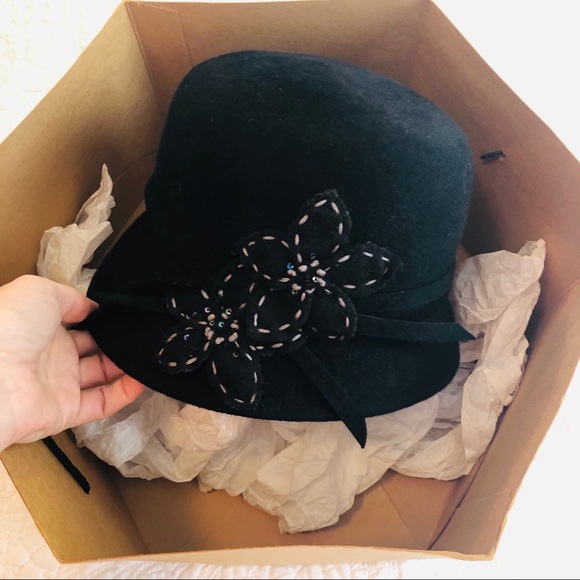 Mint condition vintage gatsby style felted hat - Picture 6 of 8